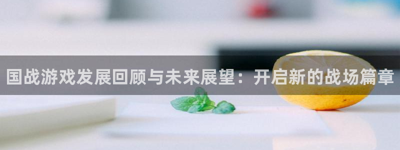 赢咖娱乐登陆：国战游戏发展回顾与未来展望：开启新的战场篇章