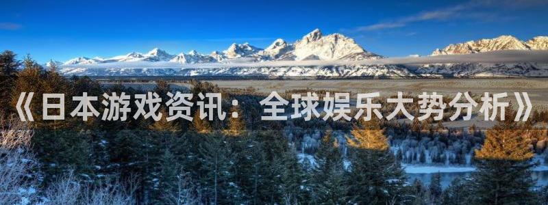 赢咖娱乐升级5994月：《日本游戏资讯：全球娱乐大势分析》