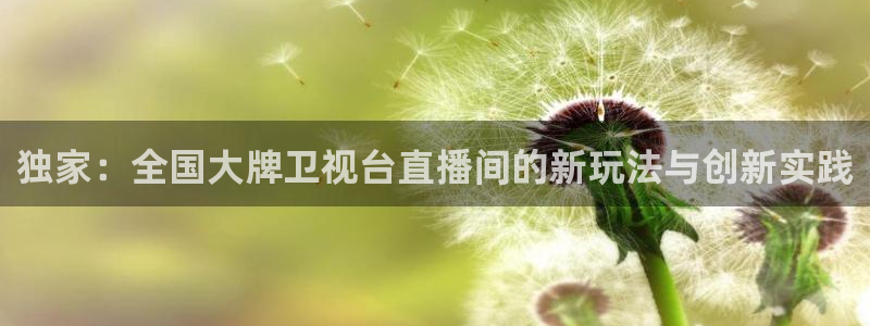 上海五星体育频道节目表今天直播：独家：全国大牌卫视台直播间的新玩法与创新实践